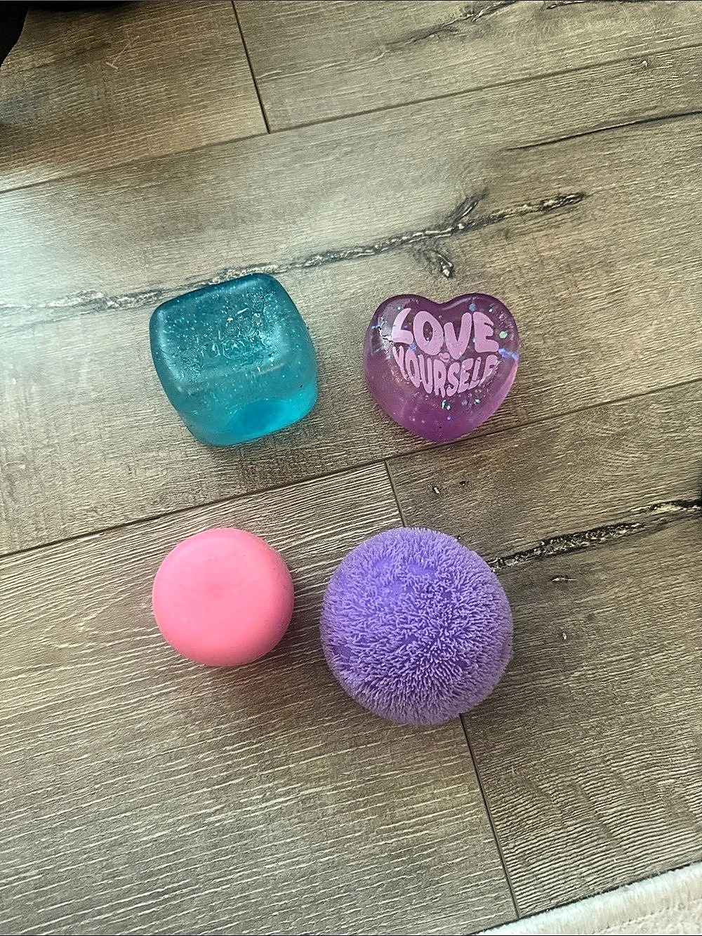 Schylling NeeDoh Good Vibes Only Heart Sensory Toy Purple & Blue